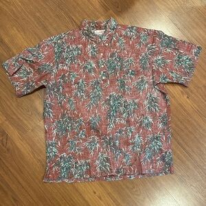 reyn spooner Red Botanical Short-Sleeve Button-Down Shirt
